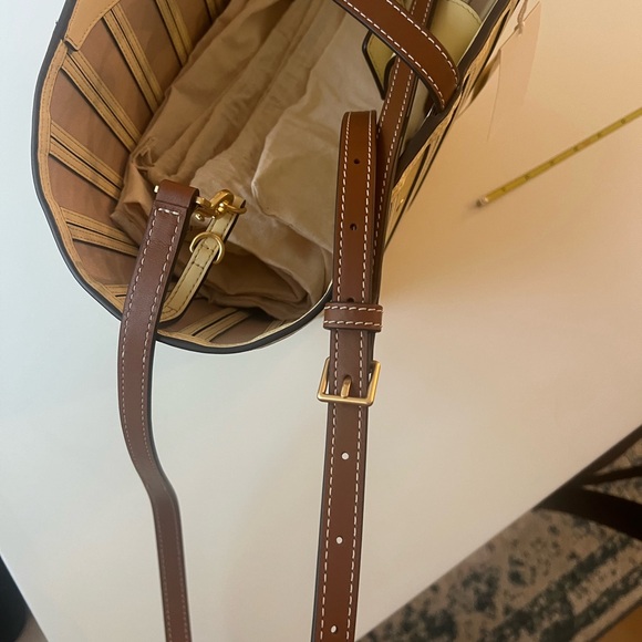 NWT Tory Burch McGraw Canvas Panel Carryall Bag -  Cornbread - Picture 11 of 11